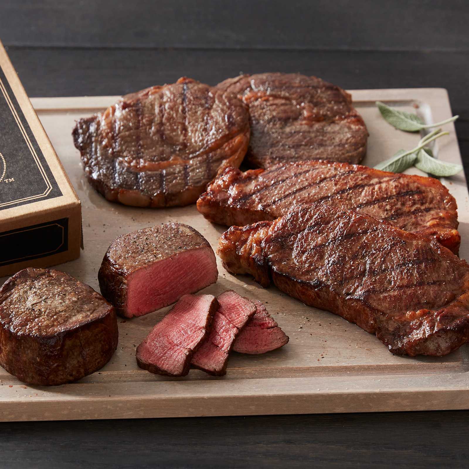 USDA Prime Steaks on Cutting Boards