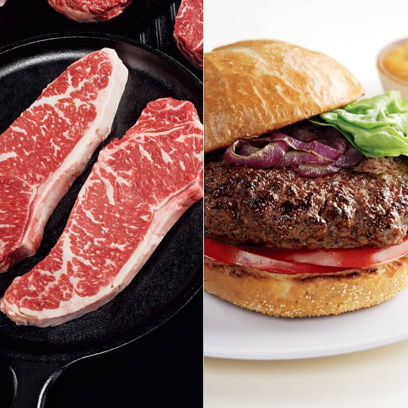 Wagyu Strip Steaks and Steakburgers Kansas City Steaks