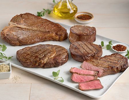 Steaks on a Plate