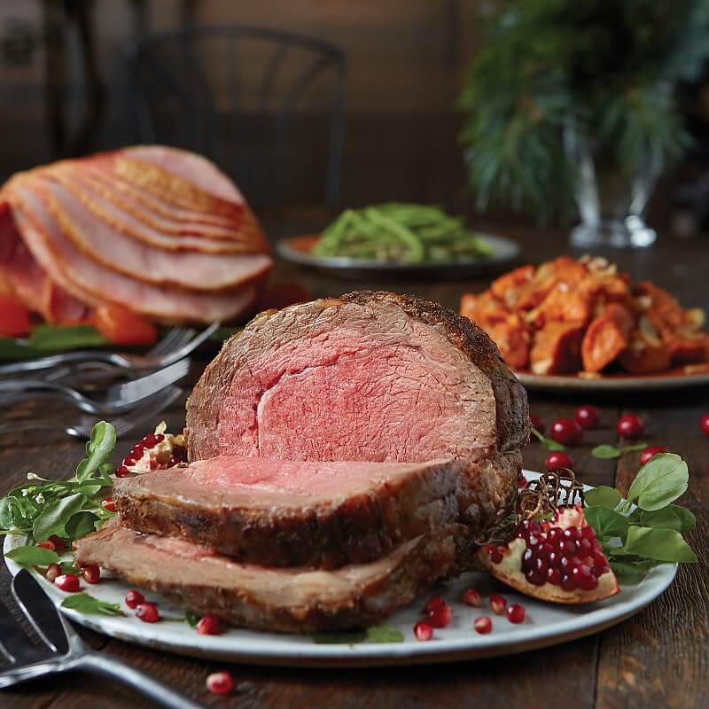Oven Roasted Prime Rib Roast with Charred Tomato Natural Jus