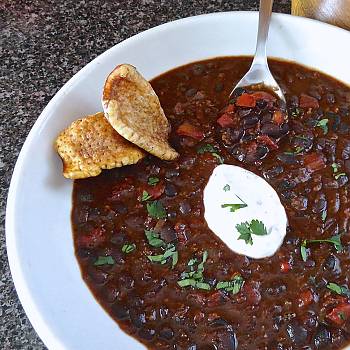 Beefy Black Bean Soup recipe