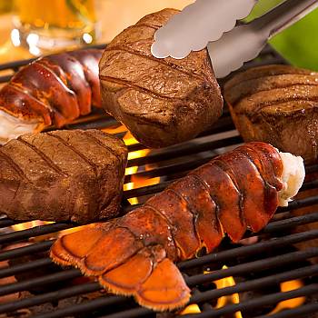 Grilled Cold-Water Lobster Tails in Rice Wine Vinaigrette recipe