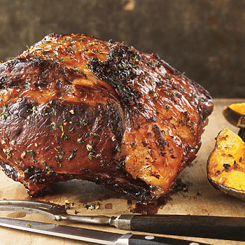 Maple-Glazed Rib Roast with Roasted Acorn Squash recipe