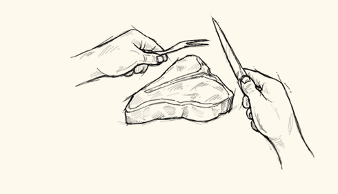Carve A Steak - Step 1